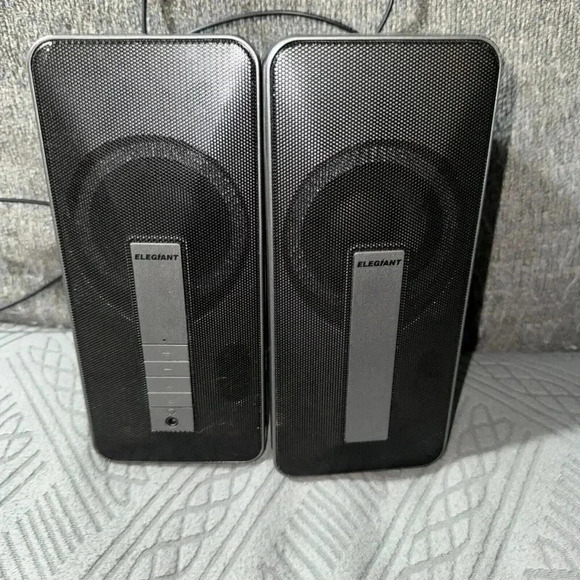 Elegiant SR300 Black 2 Channel Stereo Quality 10W Multimedia Sound PC Speaker - Picture 1 of 6